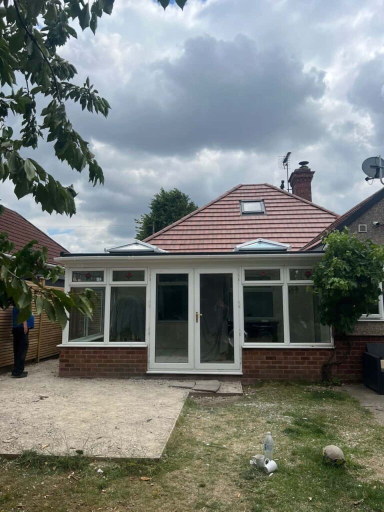 This is a photo of a hipped roof on a bungalow that has just had roof repairs carried out. Works carried out by Warlingham Roofing Repairs